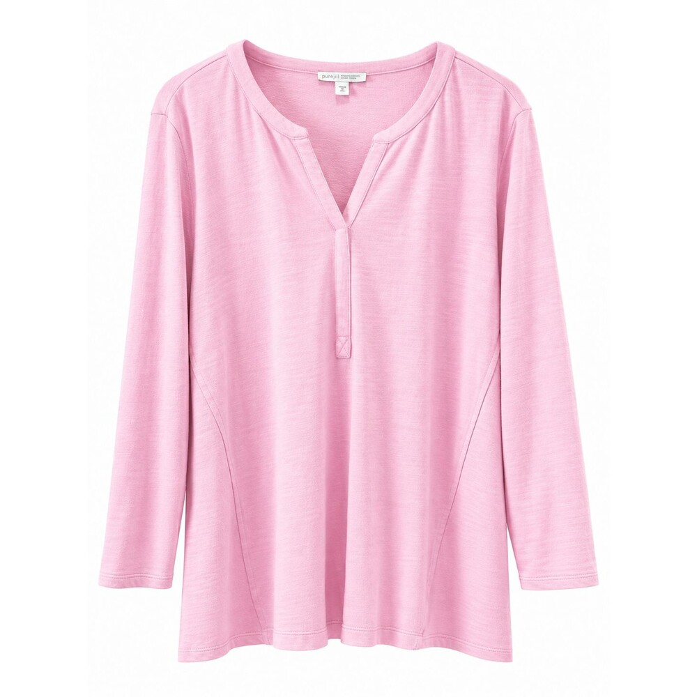 Purejill J.Jill size 2X Plus Organic Cotton French Terry Knit Tunic Women's Top